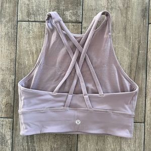 Lululemon Energy high-neck longline bra. Medium support.